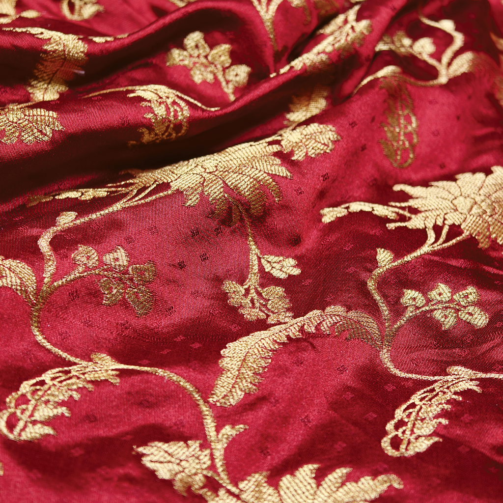 Noorzar – Self Jamawar Katan Satin with Mughal Jaal