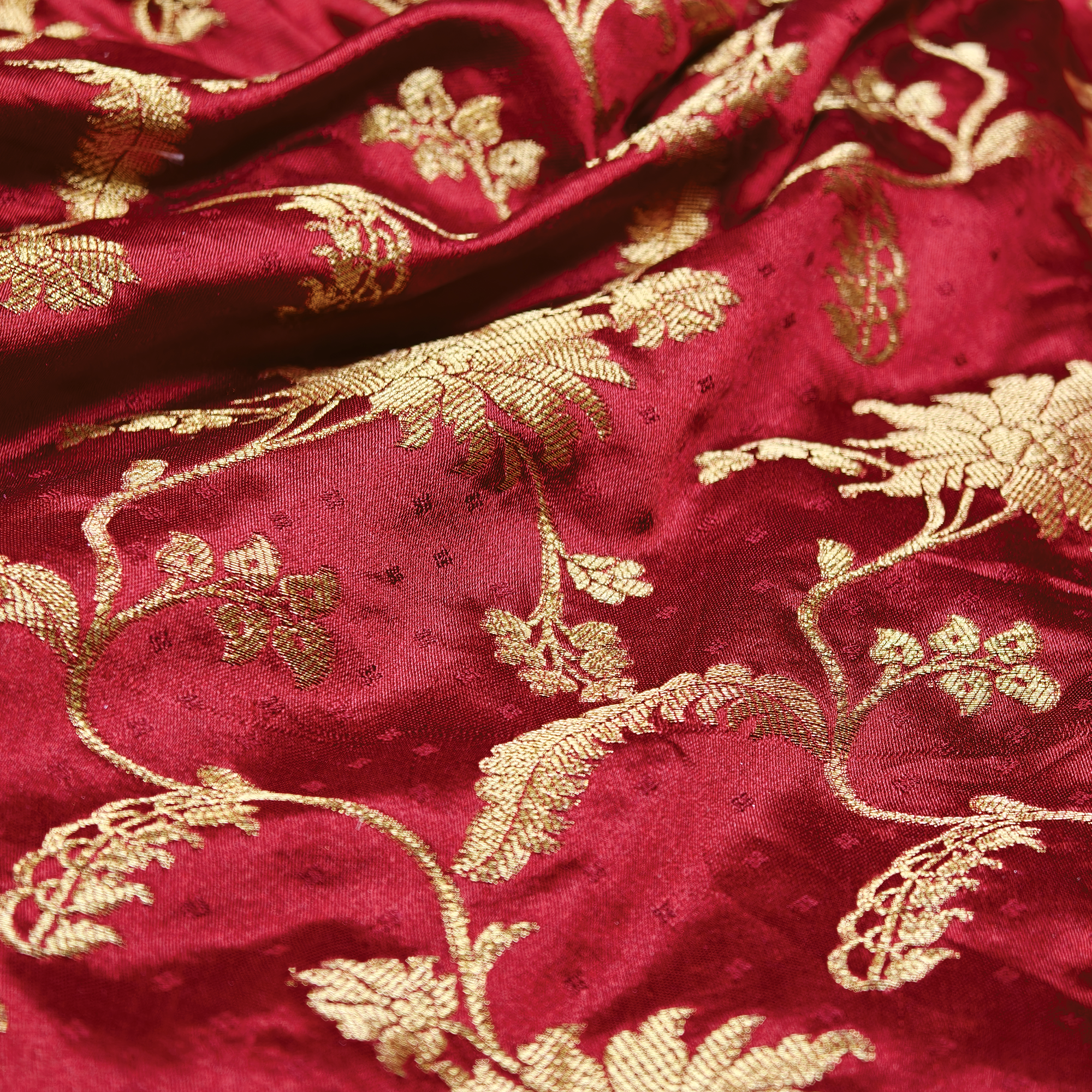 Noorzar – Self Jamawar Katan Satin with Mughal Jaal
