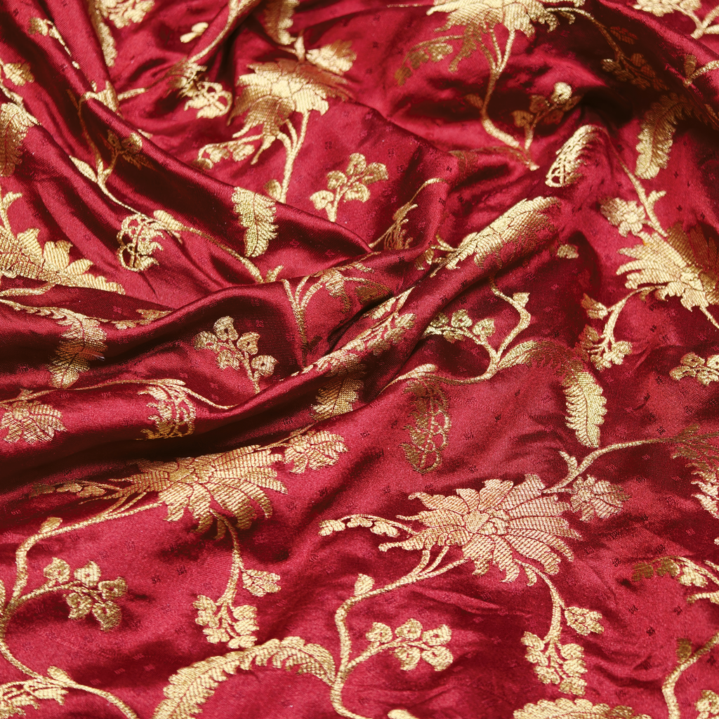 Noorzar – Self Jamawar Katan Satin with Mughal Jaal