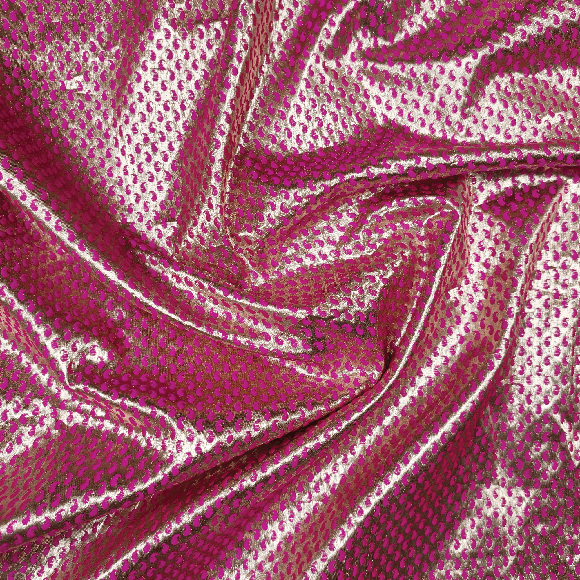 Resham-e-Benaras (Fuchsia) – Pure Indian Ghicha Silk - Zahra Maham