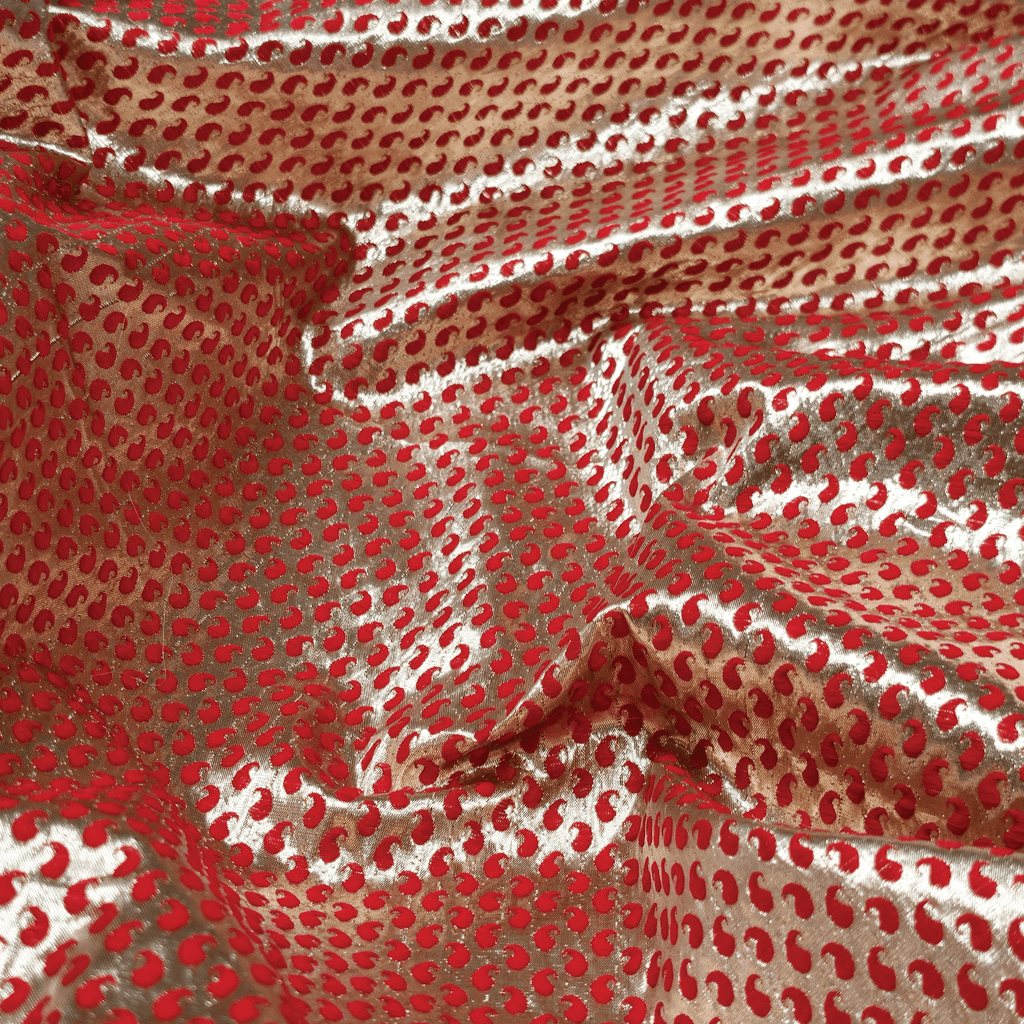 Resham-e-Benaras (Red) – Pure Indian Ghicha Silk - Zahra Maham