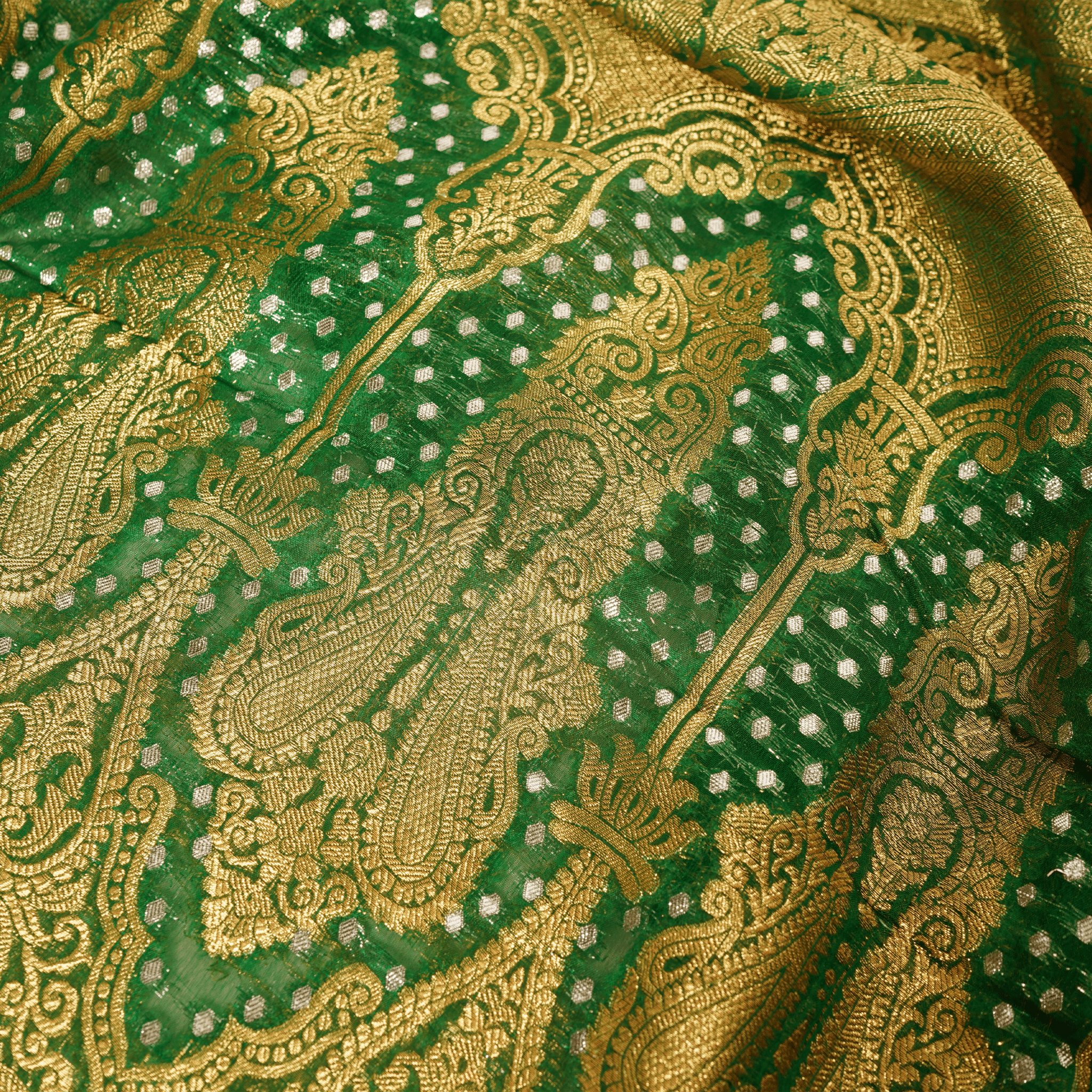 Riwayat (Green) – Pure Chiffon Chunri - Zahra Maham