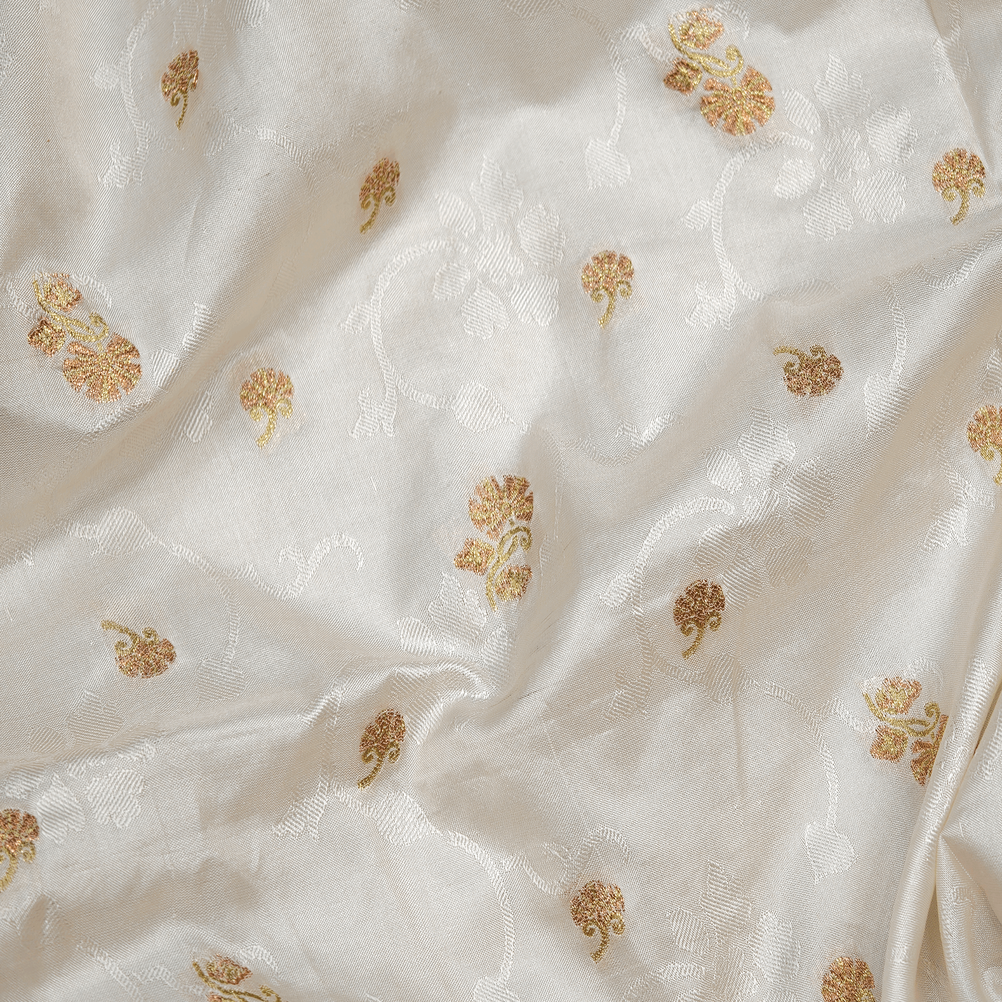 Rosé Booti — Pure Katan Silk (Dupatta) - Zahra Maham