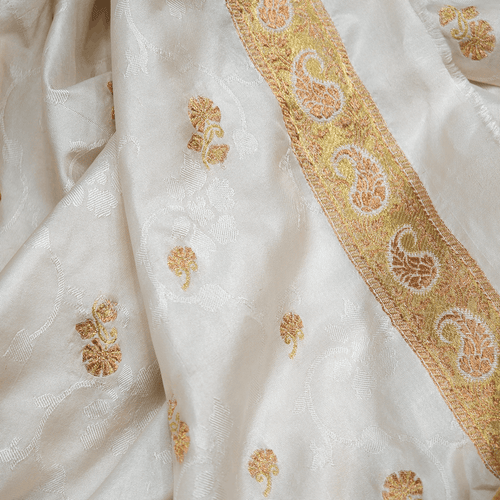 Rosé Booti — Pure Katan Silk (Dupatta) - Zahra Maham