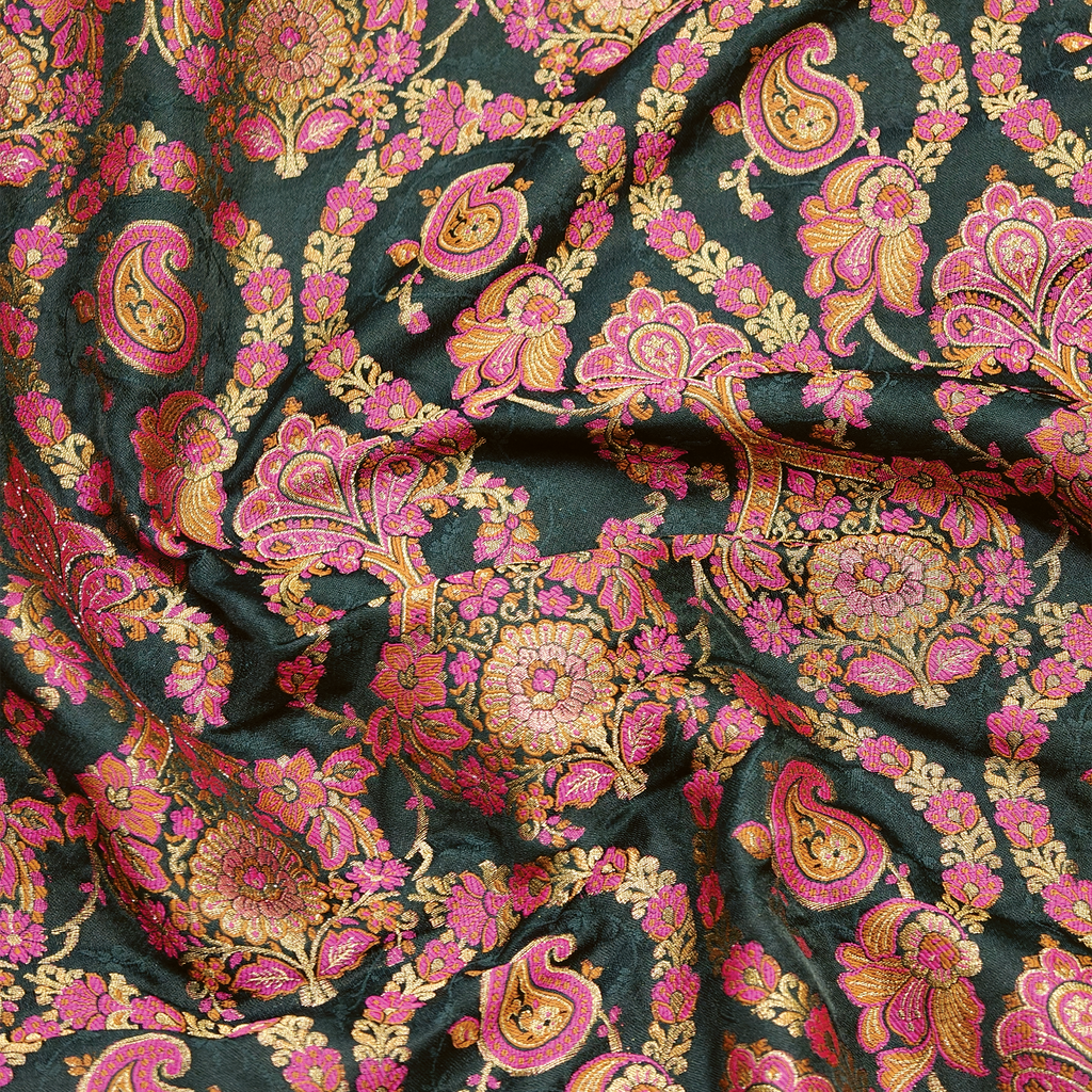 Roshnaab – Satin Jamawar (Multi-Color Thread Weave) - Zahra Maham