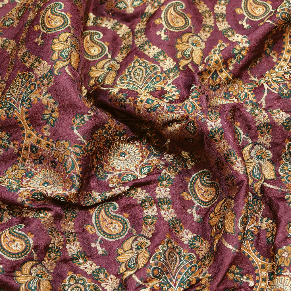 Roshnaab – Satin Jamawar (Multi-Color Thread Weave) - Zahra Maham