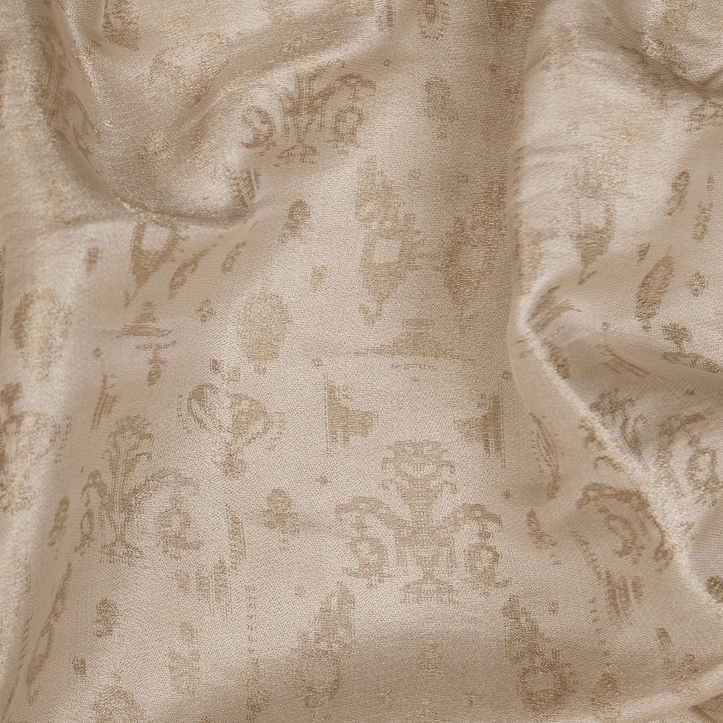 Ruh-e-Abrisham – Pure Mulberry Lama Silk Reversible Floral Weave - Zahra Maham