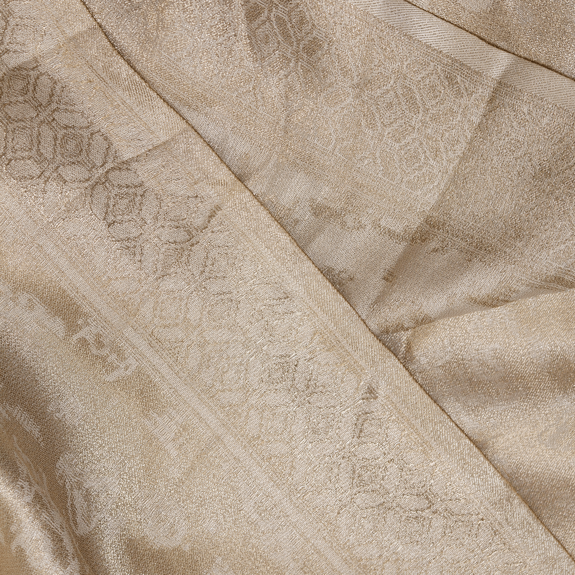Ruh-e-Abrisham – Pure Mulberry Lama Silk Reversible Floral Weave - Zahra Maham