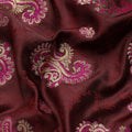 Gulrukh – Satin Jamawar Kamkhwab Fabric with Mughal Art::Zahra Maham