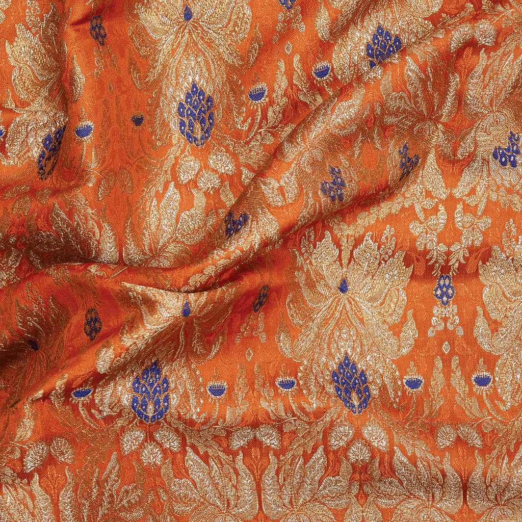 Saltanat – Satin Kamkhwab Mughal Floral Jaal - Zahra Maham