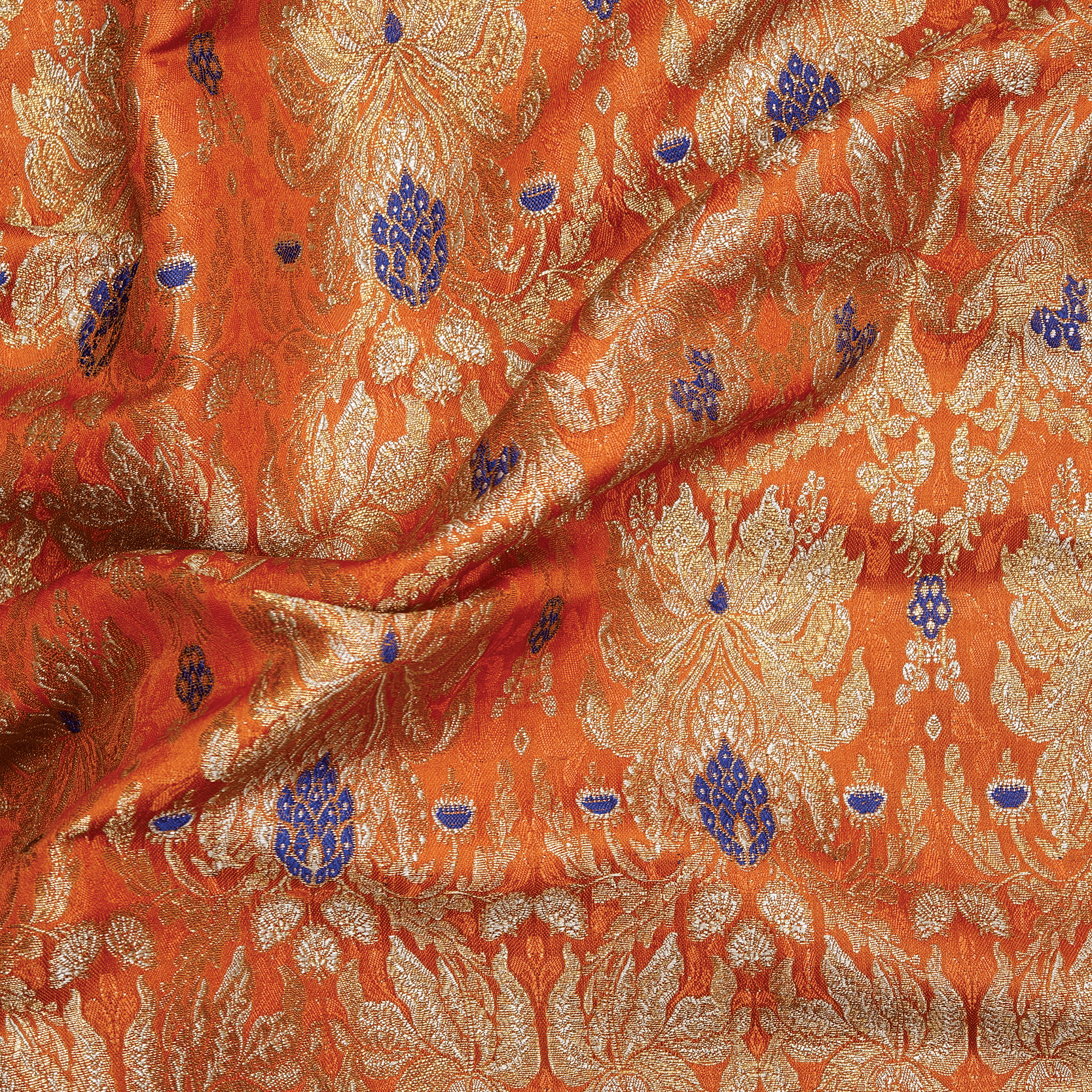 Saltanat – Satin Kamkhwab Mughal Floral Jaal - Zahra Maham