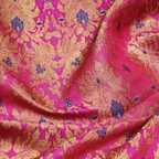 Saltanat – Satin Kamkhwab Mughal Floral Jaal - Zahra Maham