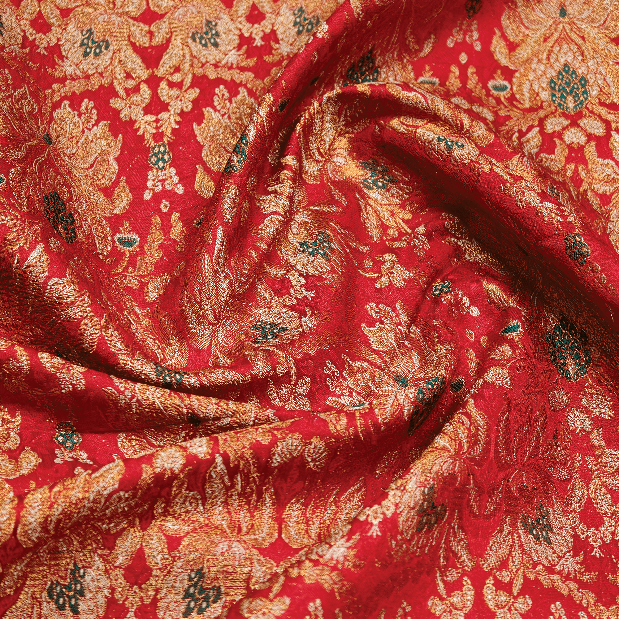 Saltanat – Satin Kamkhwab Mughal Floral Jaal - Zahra Maham