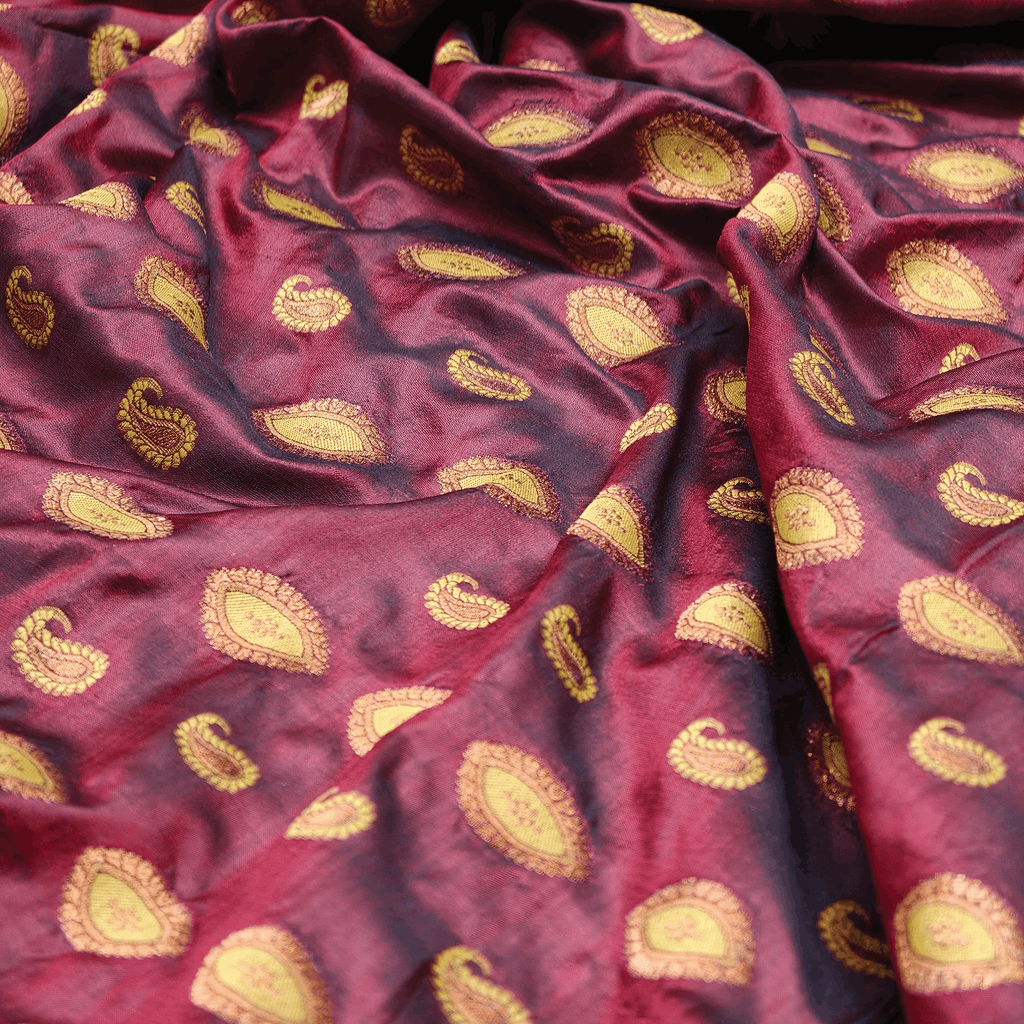 Shaam Rang — Pure Katan Silk (5.5 Yards) - Zahra Maham