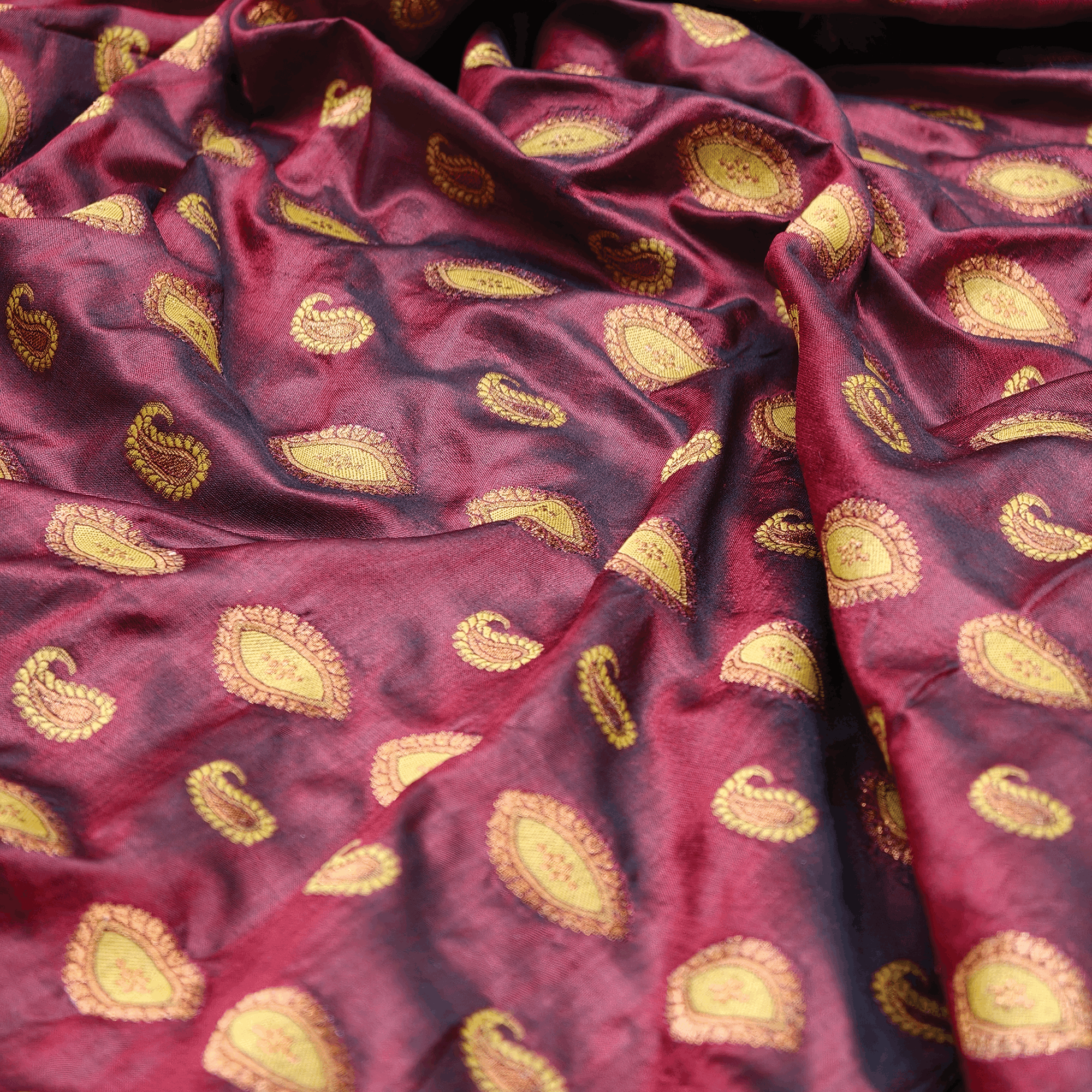 Shaam Rang — Pure Katan Silk (5.5 Yards) - Zahra Maham