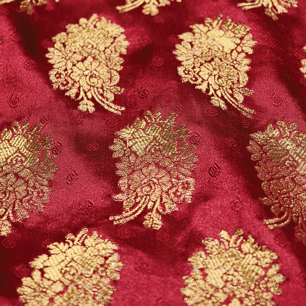 Shaan – Self Jamawar Katan Satin with Mughal Buti - Zahra Maham