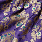 Shahnoor – Satin Jamawar Kamkhwab Fabric with Mughal Art - Zahra Maham