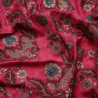 Shahnoor – Satin Jamawar Kamkhwab Fabric with Mughal Art - Zahra Maham