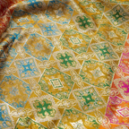 Shams-e-Nazeer – Blended Katan satin with Floral Zari Work - Zahra Maham