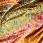 Shams-e-Nazeer – Blended Katan satin with Floral Zari Work - Zahra Maham