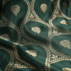 Shehnai – Loom Net Fabric with Golden Zari Bunch - Zahra Maham