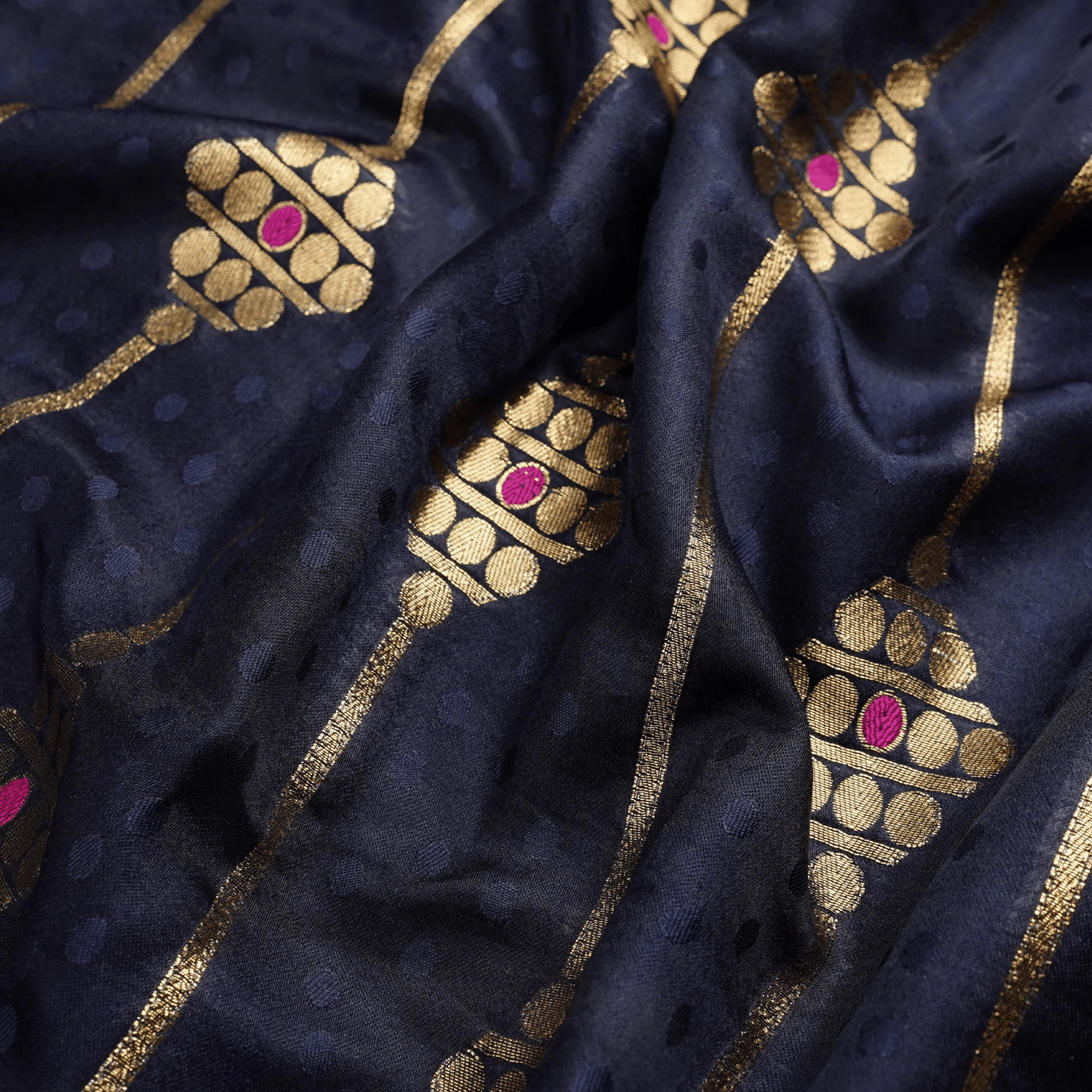 Sidr Double Lining Satin with Border - Zahra Maham