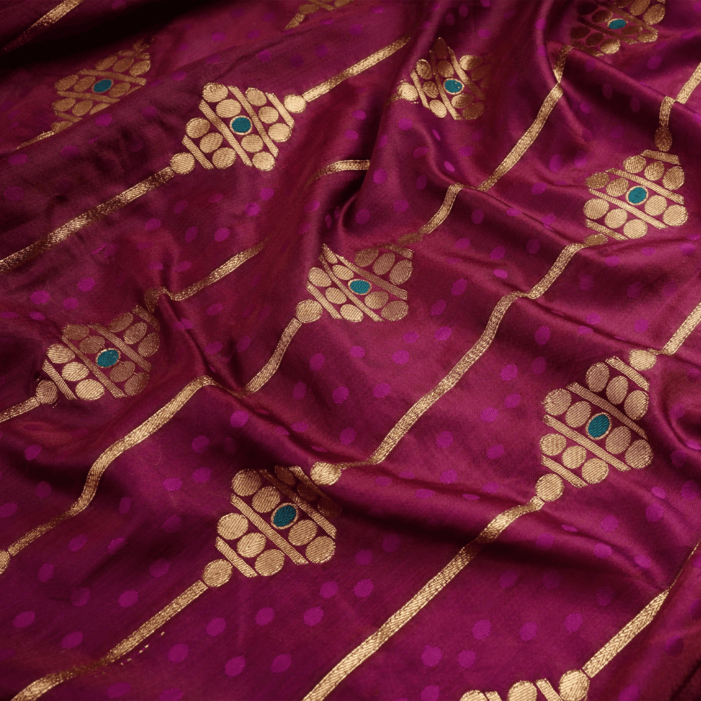 Sidr Double Lining Satin with Border - Zahra Maham