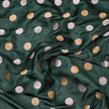 Sikra – Satin Jamawar Fabric with Circular Coin Motif (Golden & Silver Zari) - Zahra Maham