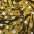 Sikra – Satin Jamawar Fabric with Circular Coin Motif (Golden & Silver Zari) - Zahra Maham
