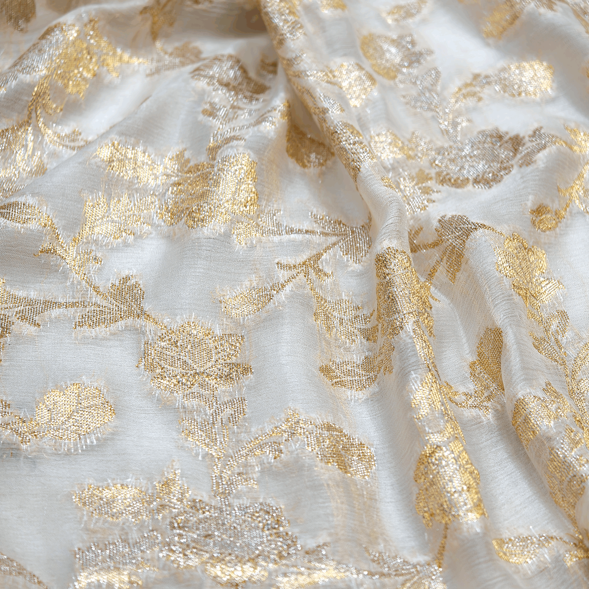 Sitara Gul — Pure Katan Chiffon (3 Yards) - Zahra Maham