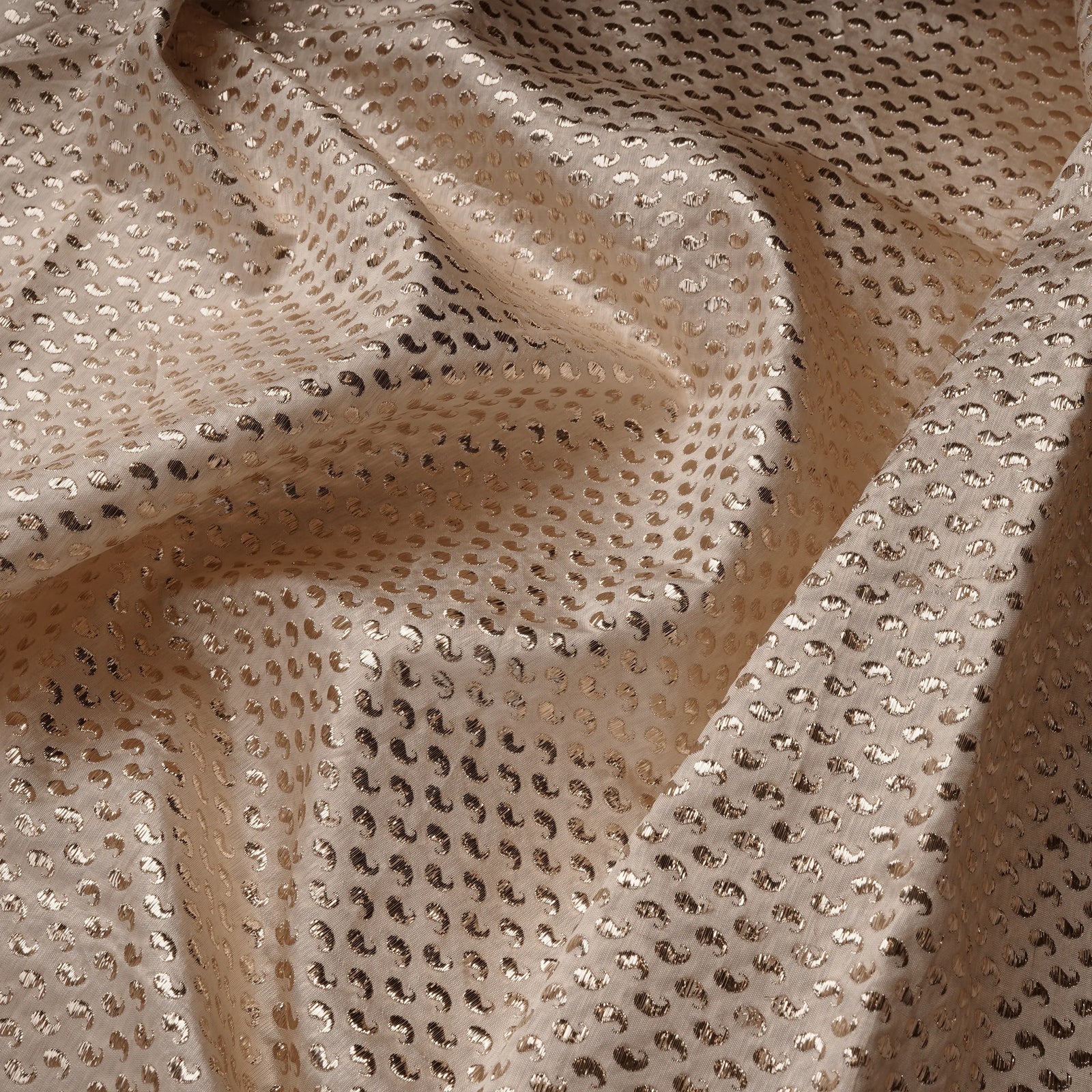 Resham-e-Benaras – Pure Indian Ghicha Silk (Golden Zari Carry Motifs)::Zahra Maham