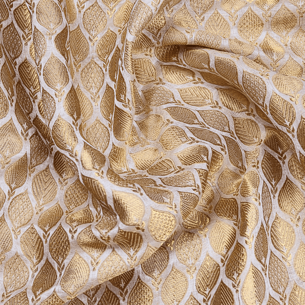 Taj Minara – Pure Katan Silk (Gold) - Zahra Maham