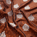 Tehreez – Self Jamawar Satin Tehra with Mughal Bunch - Zahra Maham