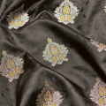 Tehreez – Self Jamawar Satin Tehra with Mughal Bunch - Zahra Maham