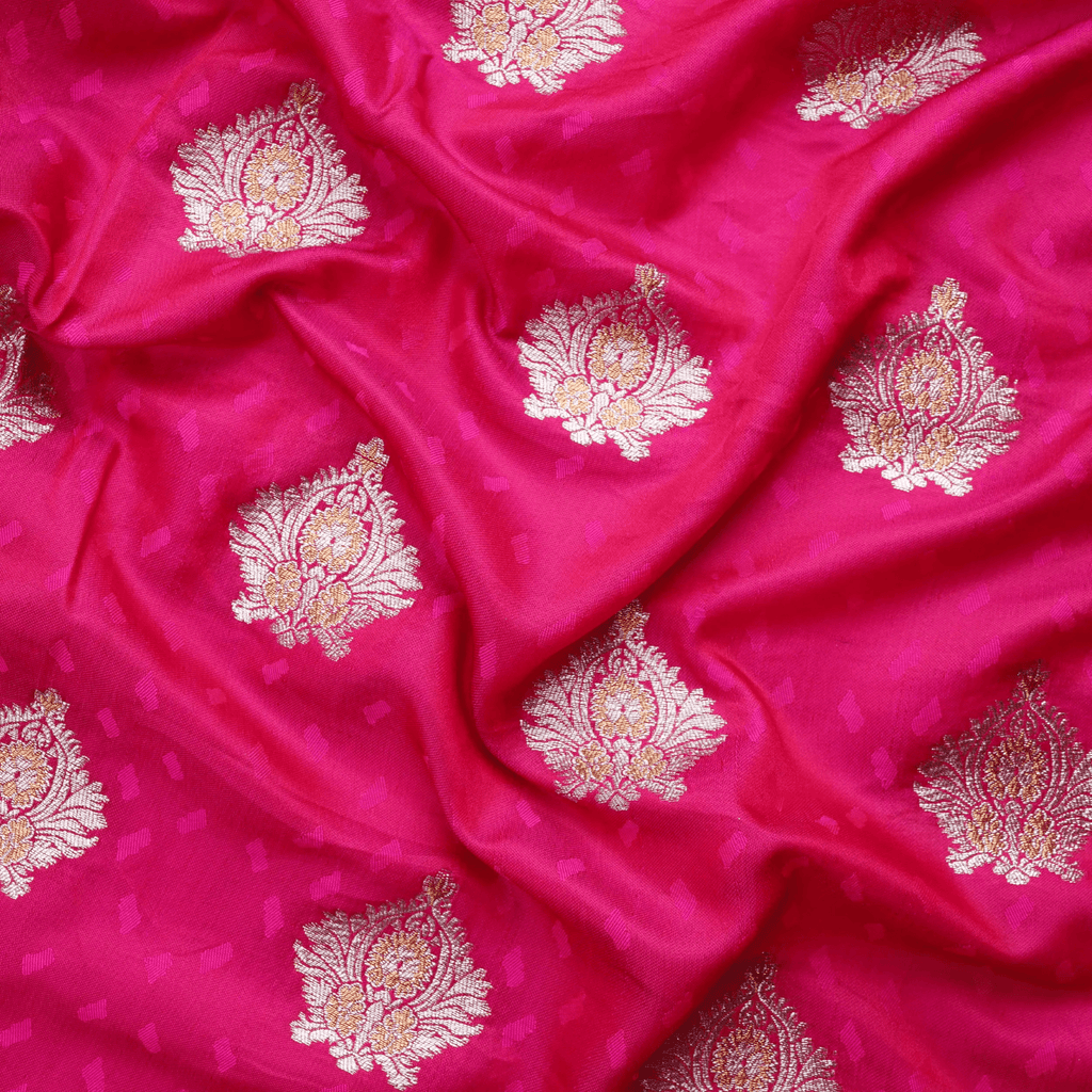 Tehreez – Self Jamawar Satin Tehra with Mughal Bunch - Zahra Maham