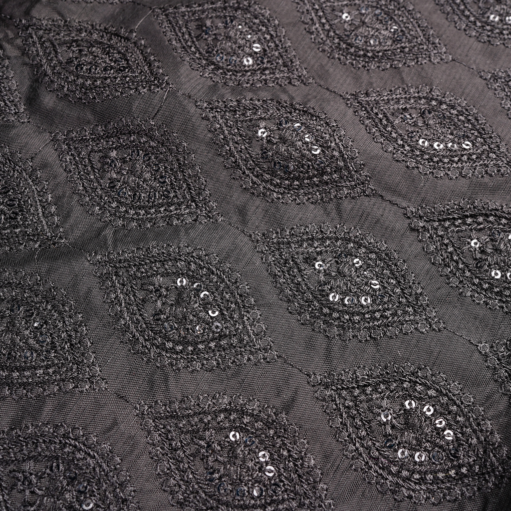 Naqshmiraa – PK Raw Silk Embroidery Fabric with Sitara Work