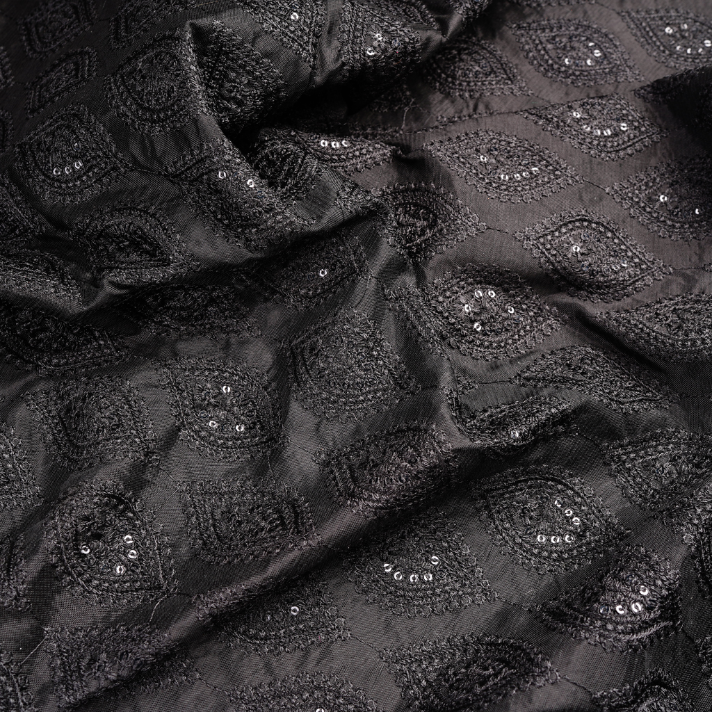 Naqshmiraa – PK Raw Silk Embroidery Fabric with Sitara Work