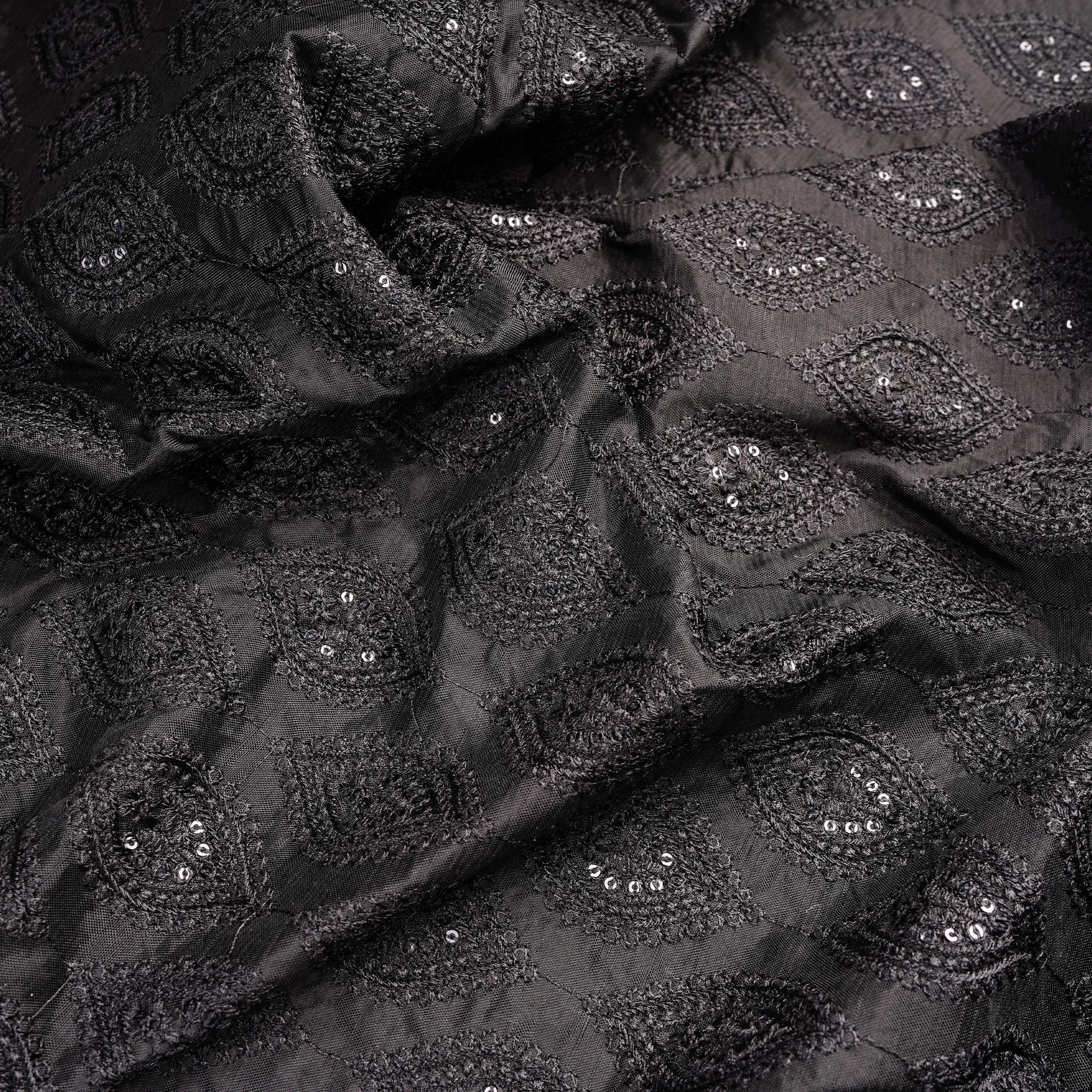 Naqshmiraa – PK Raw Silk Embroidery Fabric with Sitara Work