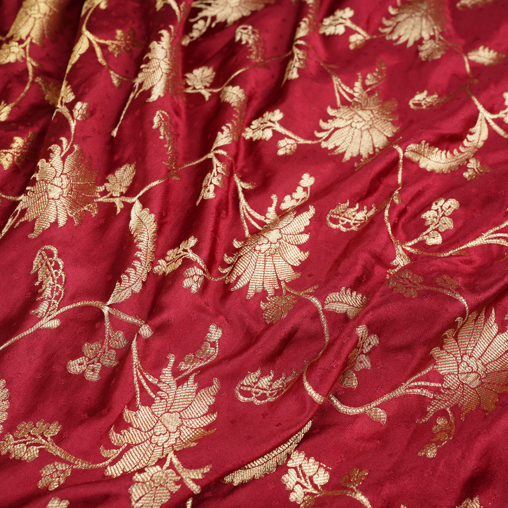 Naqsh-e-Noor – Self Jamawar Katan Satin with Mughal Jaal