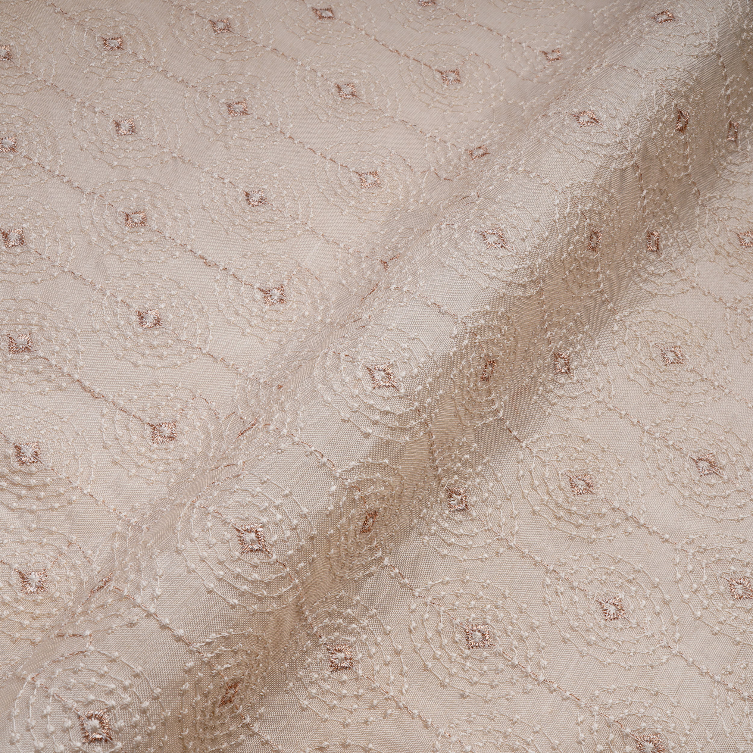 Silsila – PK Raw Silk Embroidery Fabric with Golden & Silver Zari