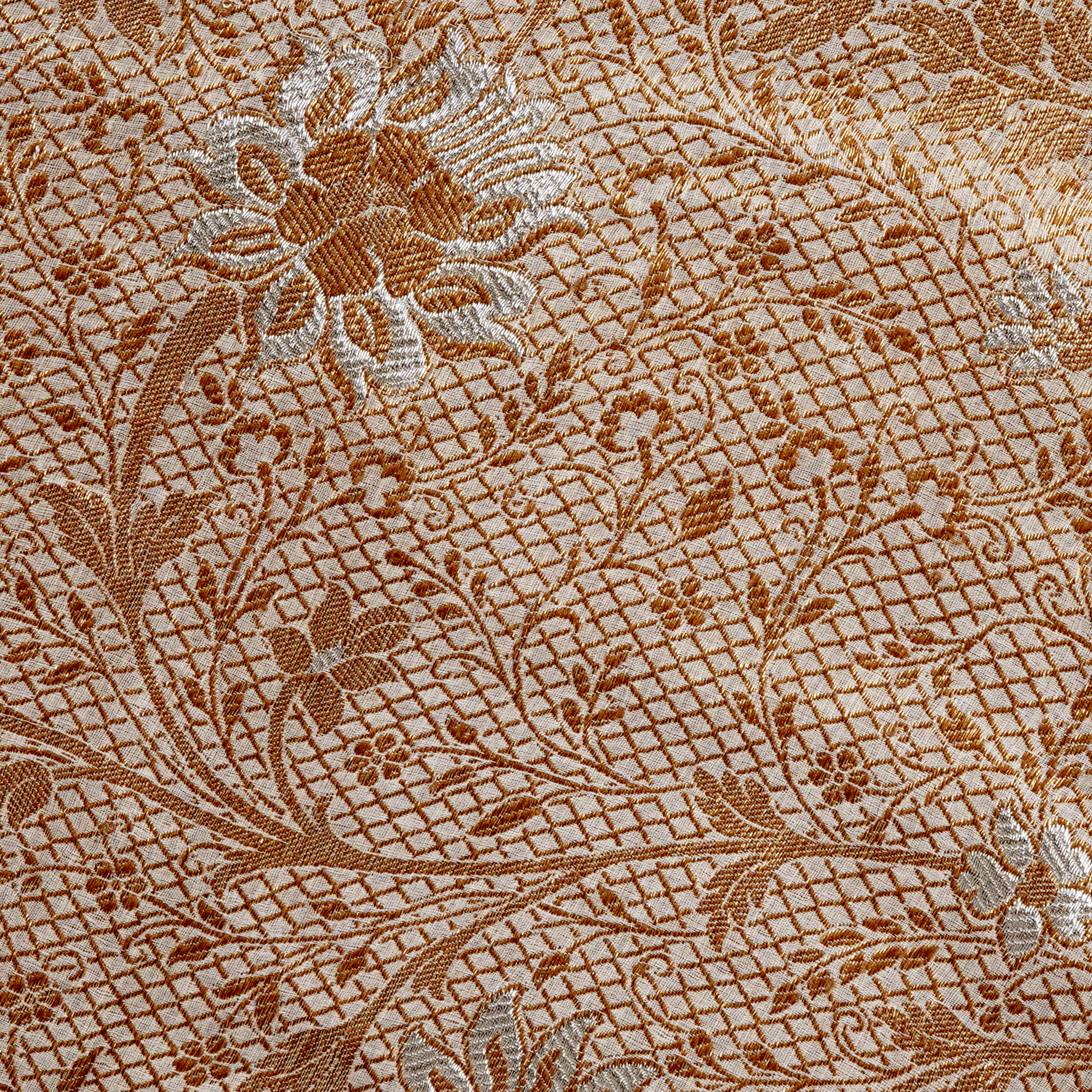Lafzaar – Pure Chiffon Atlas with Floral Jaal and Zari Work