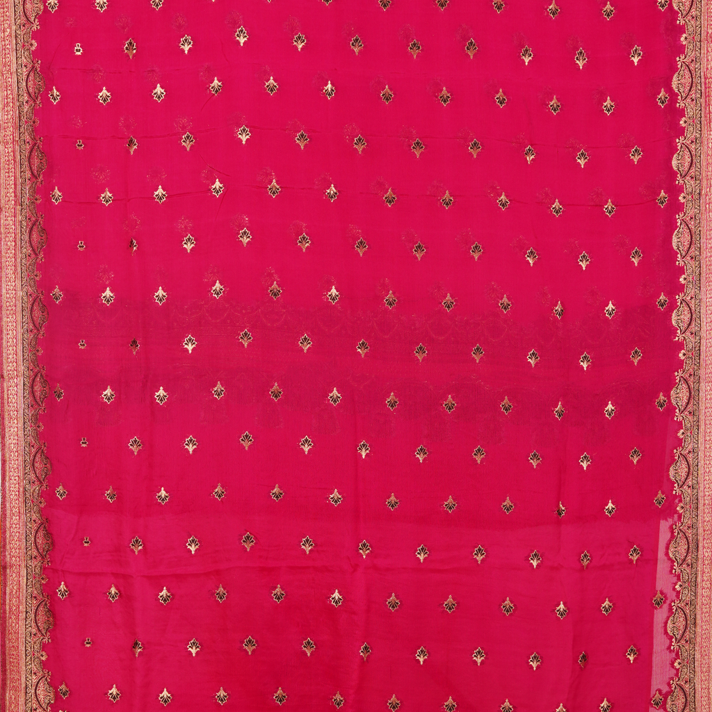 Gulbarg-e-Naz – Pure Katan Chiffon Floral Buti Shawl