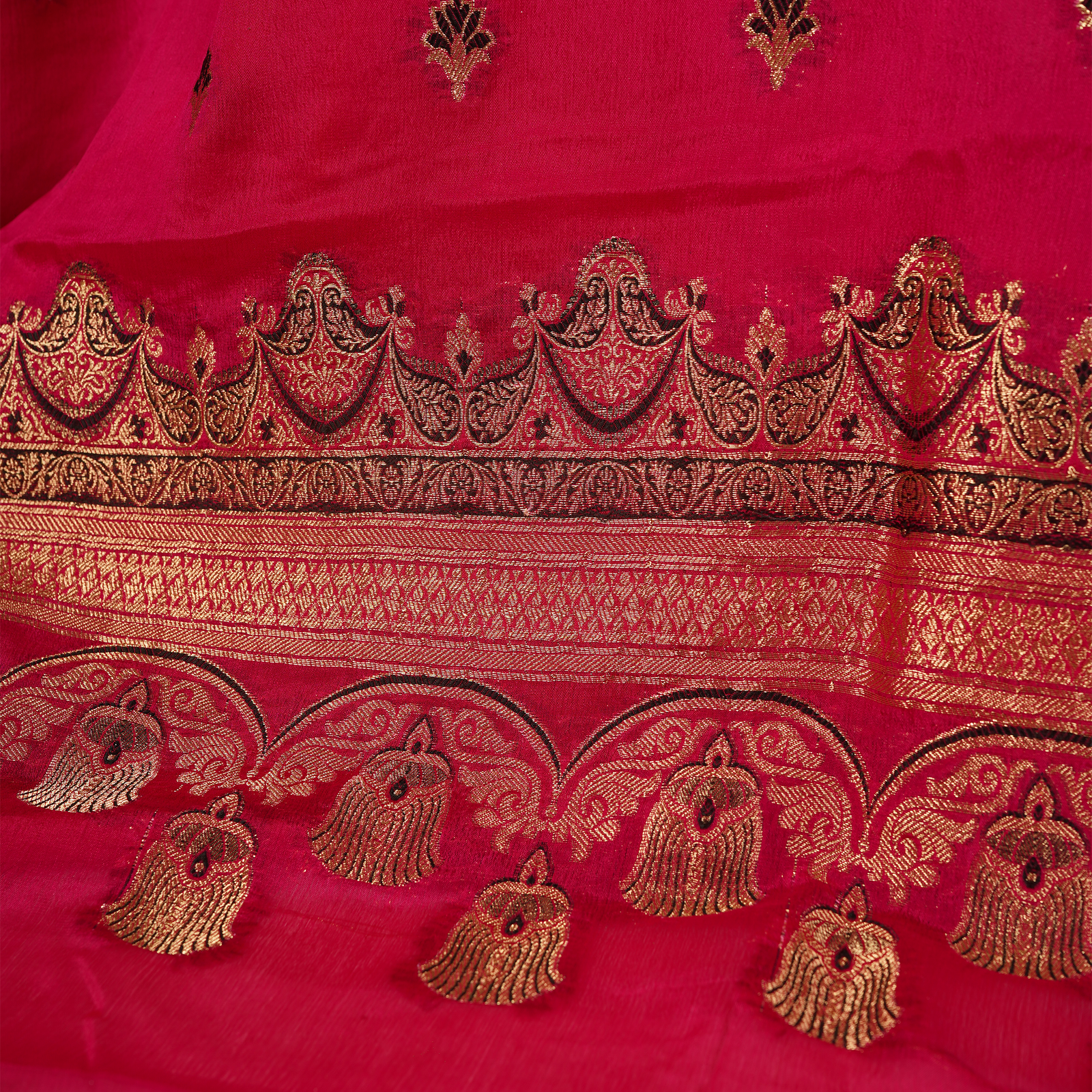 Gulbarg-e-Naz – Pure Katan Chiffon Floral Buti Shawl