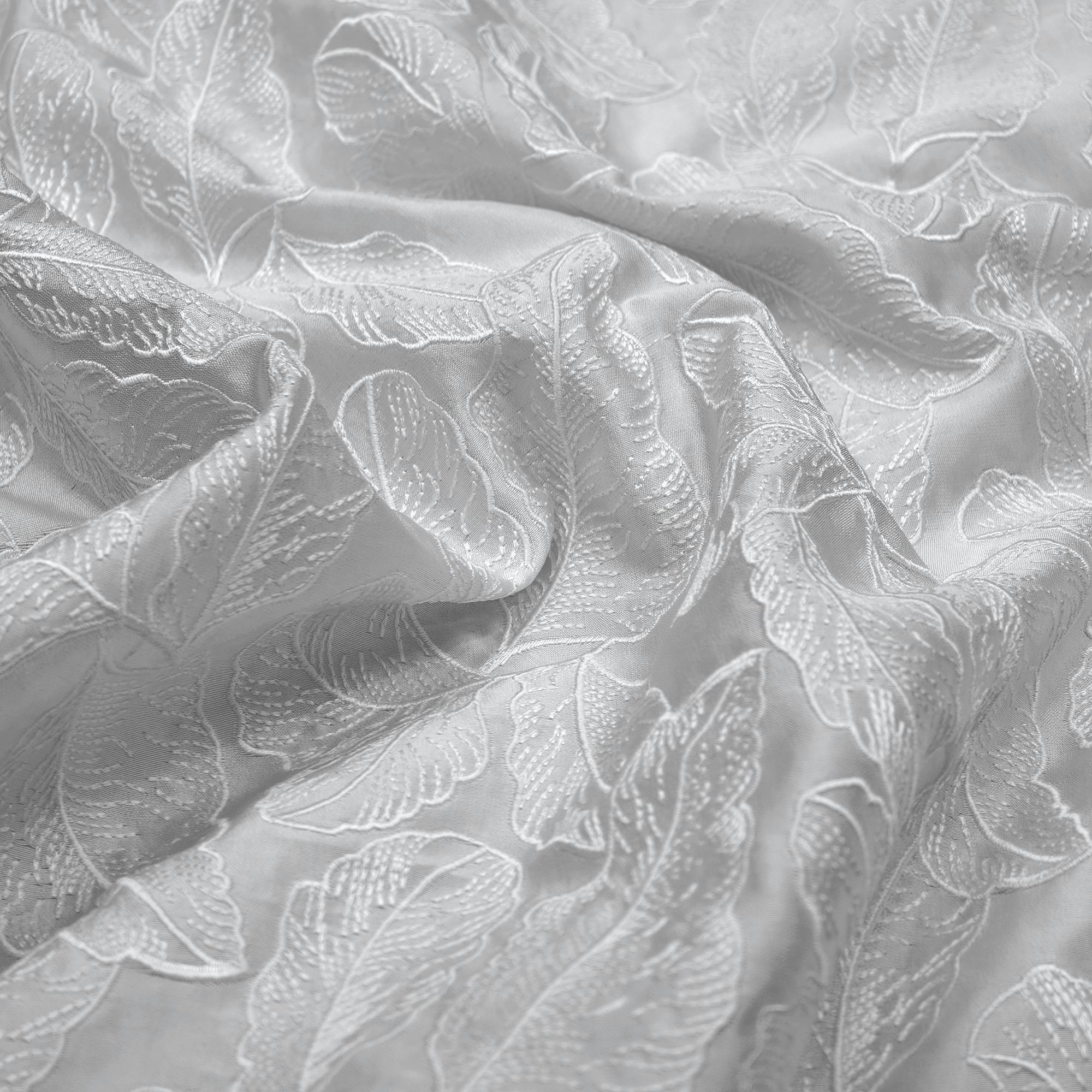 Warq Silk – Leaves Embroidered Sheesha Silk - Zahra Maham