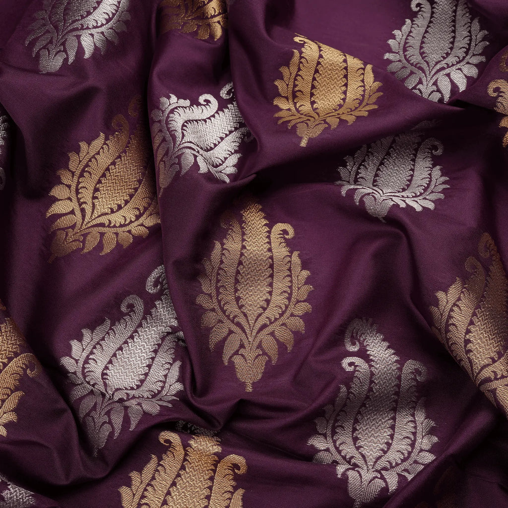 Samar – Blended Katan Silk with Mughal Art Bunch::Zahra Maham