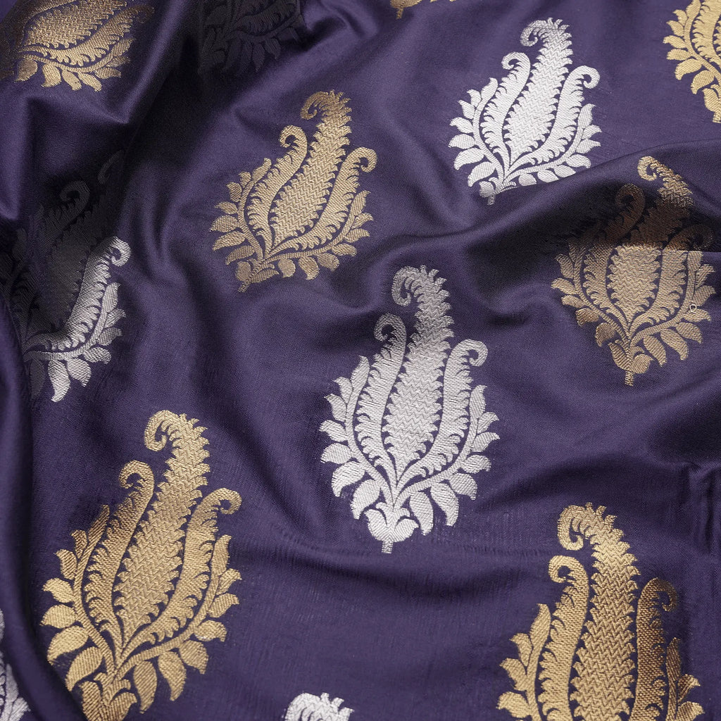 Samar – Blended Katan Silk with Mughal Art Bunch::Zahra Maham