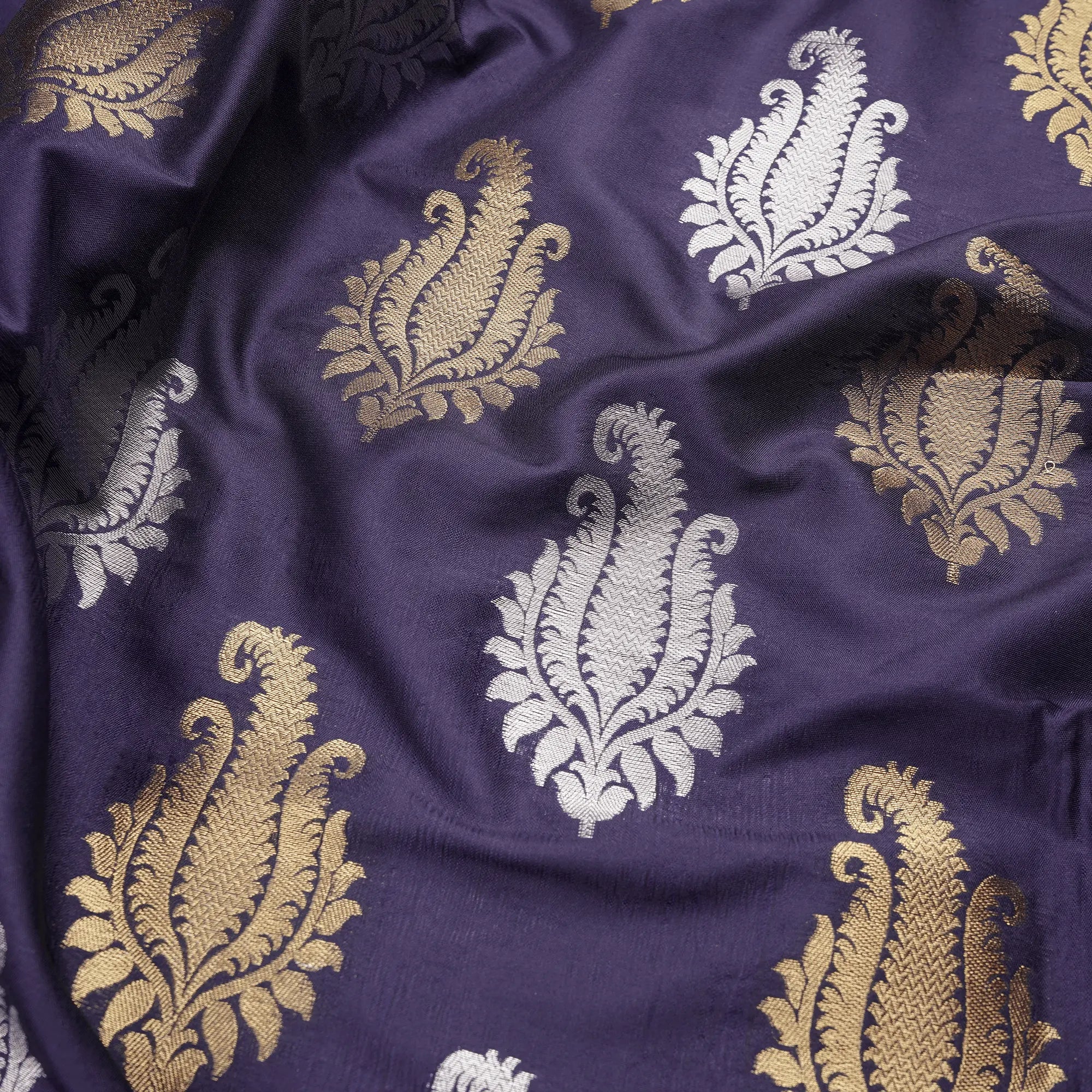 Samar – Blended Katan Silk with Mughal Art Bunch::Zahra Maham