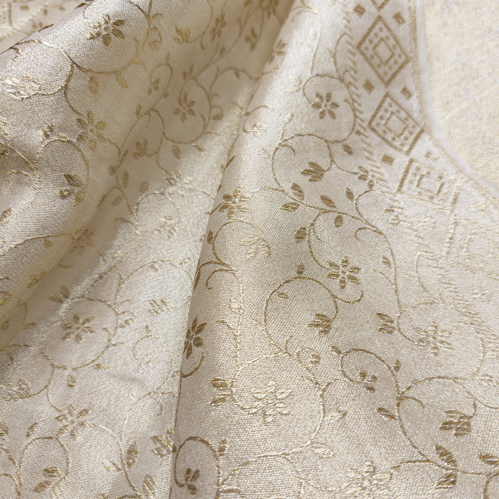 Shehnaz-e-Noor – Pure Mulberry Lama Silk Reversible Floral Weave