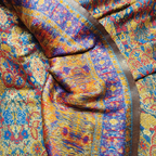 Zar-e-Sultanat – Satin Jamawar Kamkhwab with Mughal Art Borders - Zahra Maham