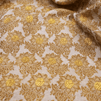 Zarafshan – Pure Katan Atlas Silk with Floral Bunch - Zahra Maham